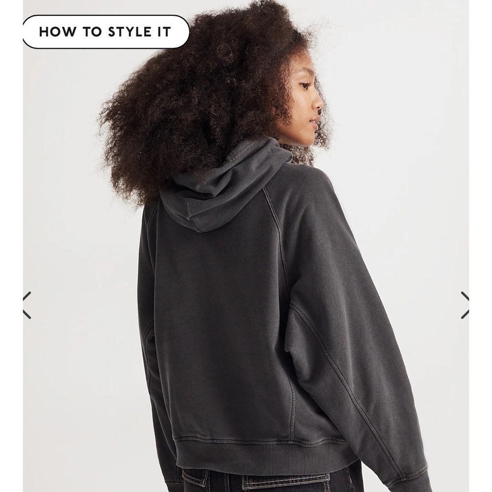 New - Madewell Terry Relaxed Raglan-Sleeve Sweatshirt. - Picture 3 of 10